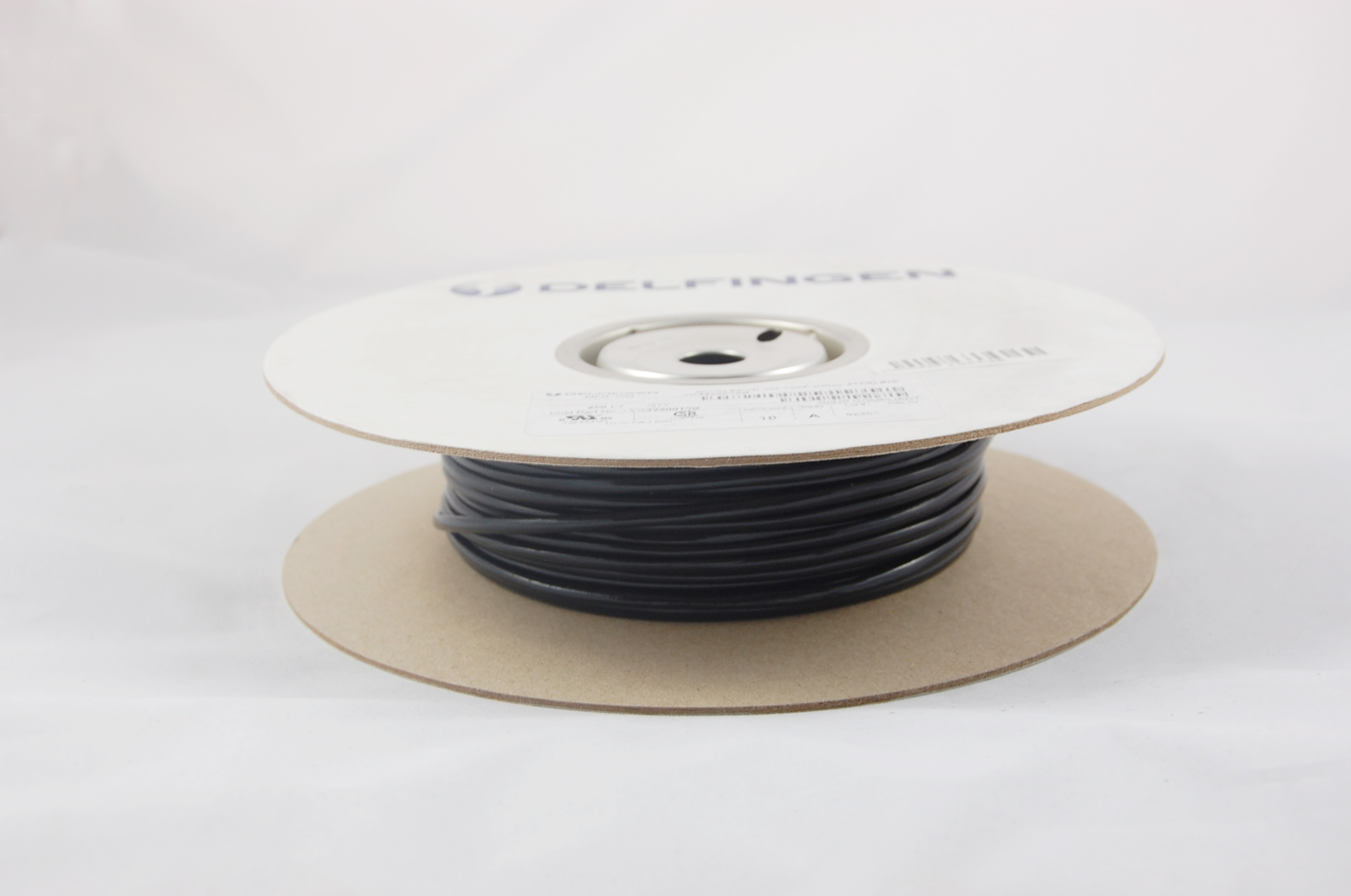 #2 AWG NU-SLEEVE VG-130 C-1 (2500V) Vinyl Coated Braided Fiberglass Sleeving  130°C, black, 250 FT per spool